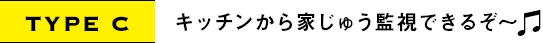 TYPE C｜キッチンから家じゅう監視できるぞ〜♫